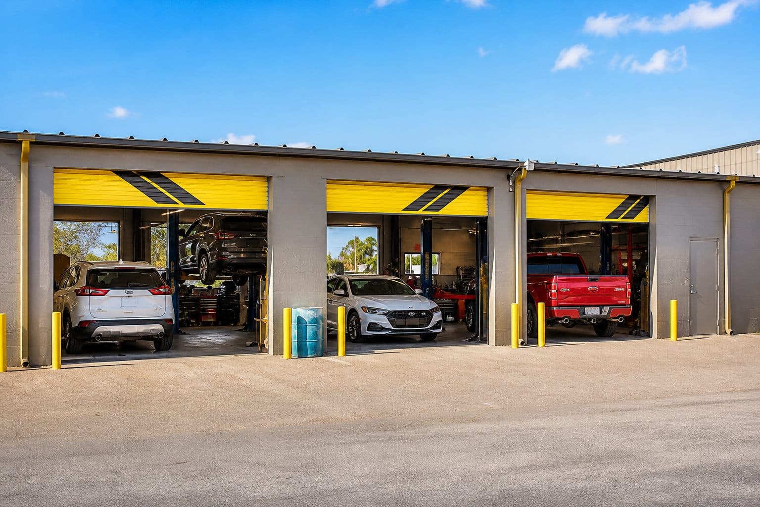 Cape Coral Body & Paint Speedeezz Auto Finish collision repair service bays in Fort Myers, FL